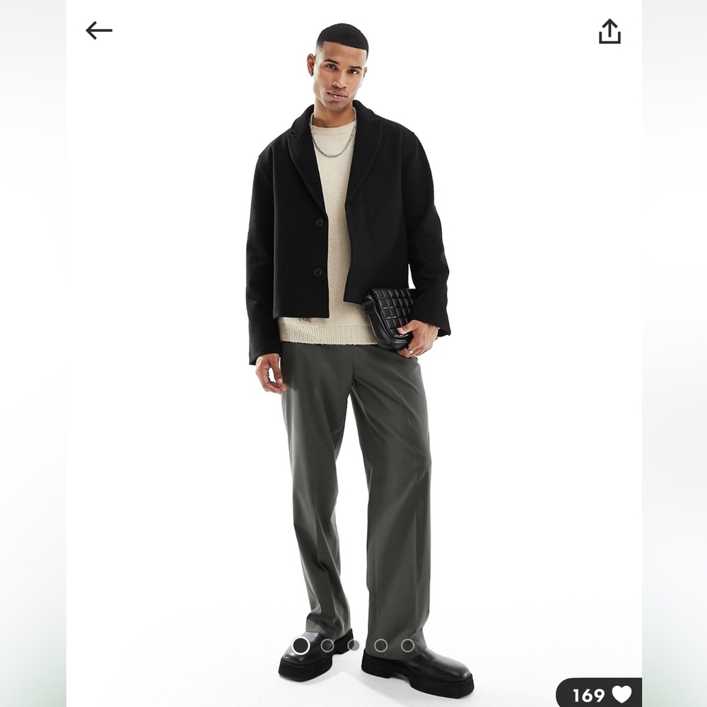 NWT ASOS wool look jacket